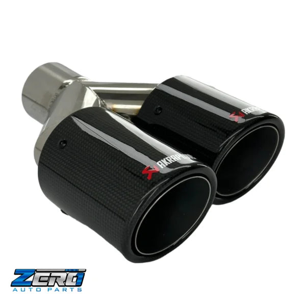 Carbon Fibre gloss twin exhaust tips | 3.5"