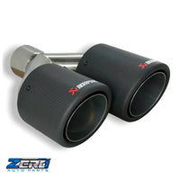 Carbon Fibre matte twin exhaust tips | 4.5”
