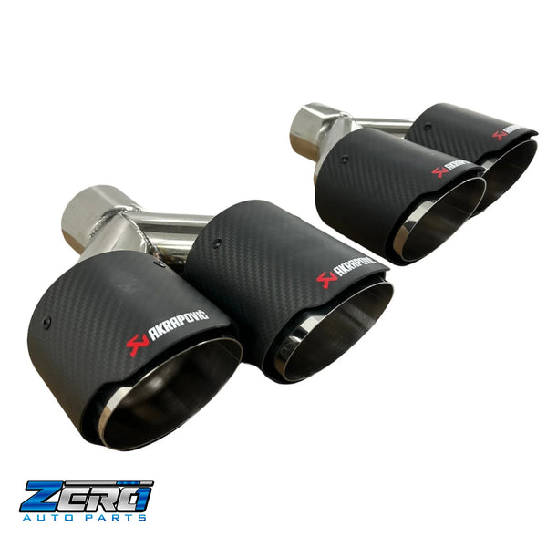 Carbon Fibre matte twin exhaust tips | 4″