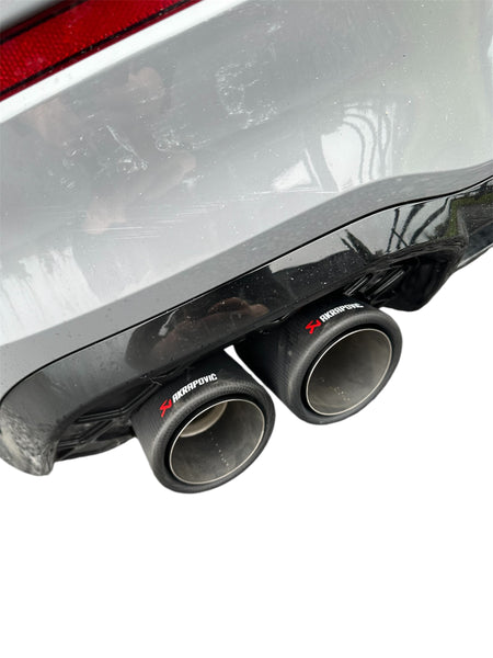 Carbon Fibre matte twin exhaust tips | 4.5”