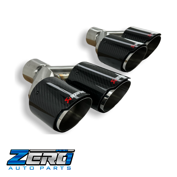 Twin gloss carbon fibre exhaust tips | 3.5"