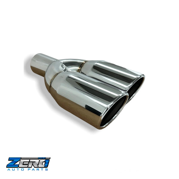 Staggered slashcut tailpipes 3.5" twin Rh/ Lh