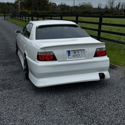 Car with a custom exhaust system built in the workshop